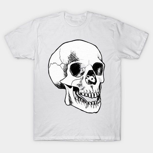 Mouse skull T-Shirt by kc-art